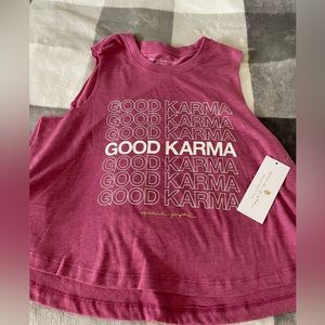 NWT Spiritual Gangster “Good Karma” Crop Tank